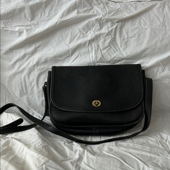 Coach Black Crossbody Bag with Gold Accents - Picture 4 of 5